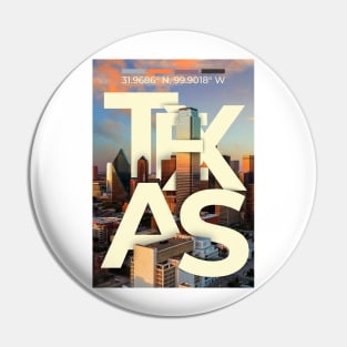 Texas Travel Poster Pin