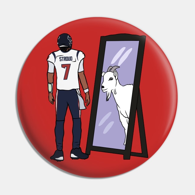 CJ Stroud Mirror GOAT Pin by rattraptees