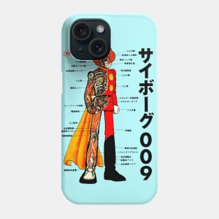 Cyborg 009 Cutaway Schematic Phone Case