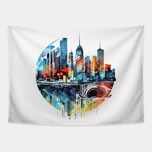 City Skylines Urbain World Fun Life Modern Challenge Tapestry