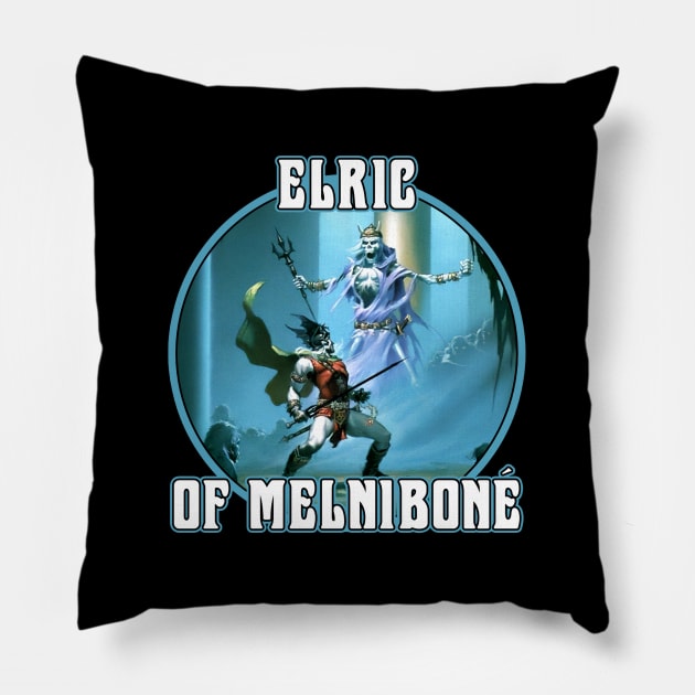 Bane of the Black Sword (Black Print) Pillow by Miskatonic Designs