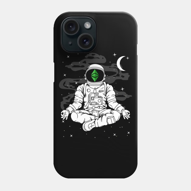 Astronaut Yoga Ethereum Classic ETH Coin To The Moon Crypto Token Cryptocurrency Blockchain Wallet Birthday Gift For Men Women Kids Phone Case by Thingking About