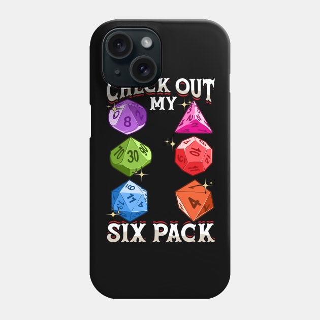 Check Out My Six Pack Funny Gaming Dice Pun Phone Case by theperfectpresents