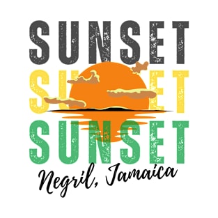 Sunset Negril Jamaica T-Shirt