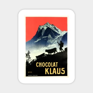 CHOCOLAT KLAUS by Carl Moos Vintage Swiss Chocolate Drink Advertisement Magnet