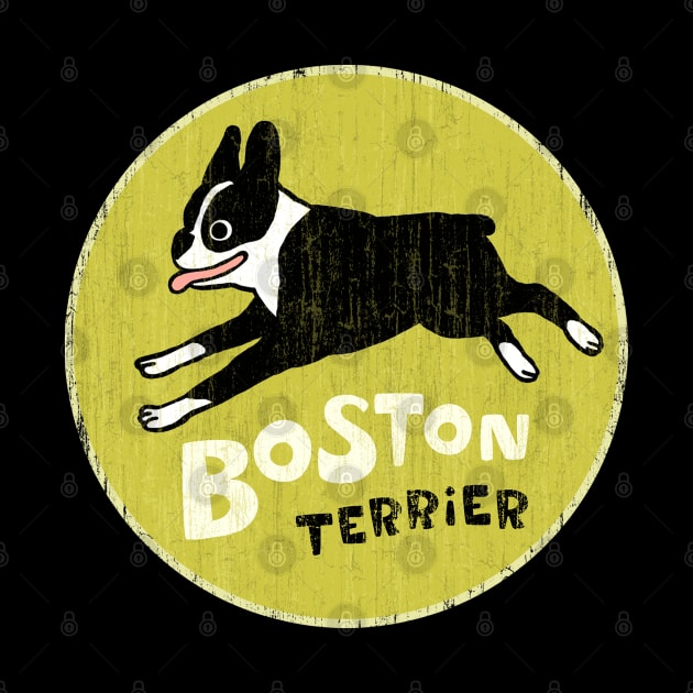 Vintage Style Boston Terrier by Coffee Squirrel