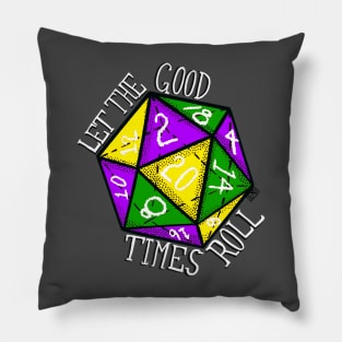 Let the Good Time Roll Mardi Gras Dice Pillow