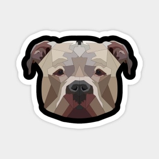 Dog American Staffordshire Terrier Low Poly Type Magnet