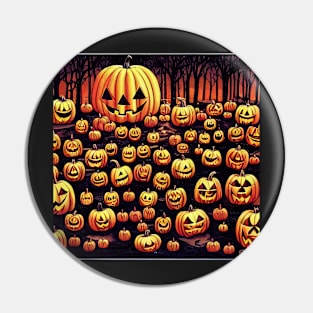 Scary Halloween Pumpkins | Comics style Pin