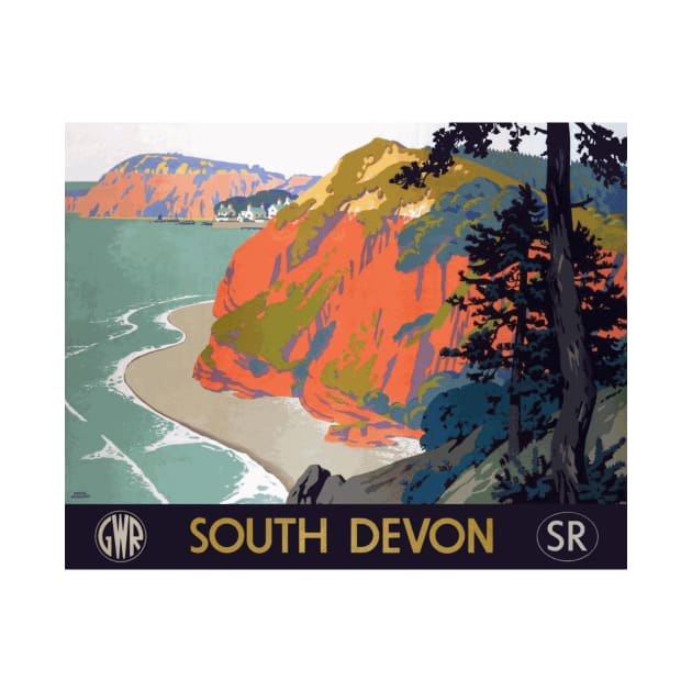 Vintage British Rail Travel Poster: The South Devon Coast by Naves