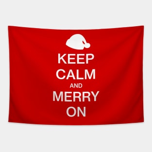 Keep Calm and Merry On - Christmas Tapestry