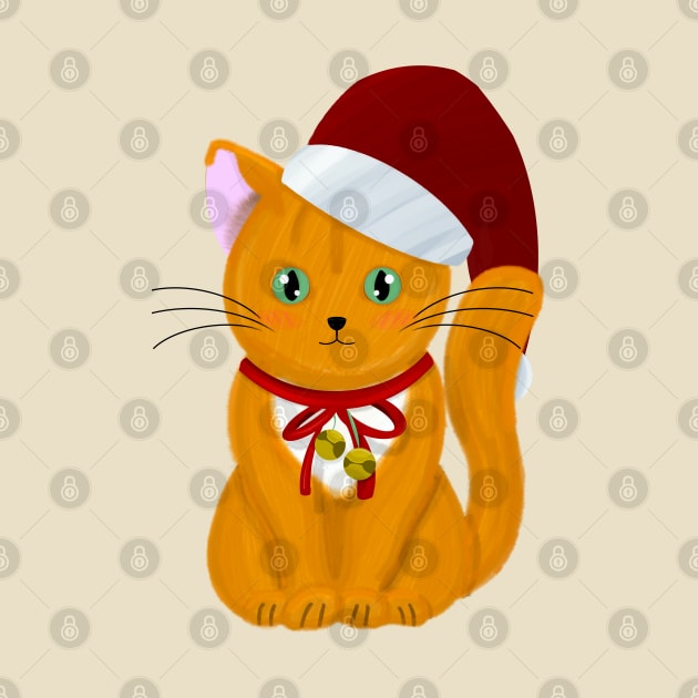 Christmas Kitten by Sam's Art Nook