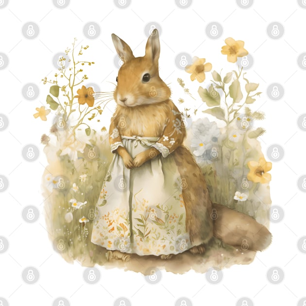 Tasha Tudor Inspired Mother Rabbit by VelvetEasel