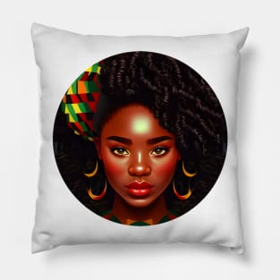 Black History Month Black Pride Distressed Design T-Shirt Pillow