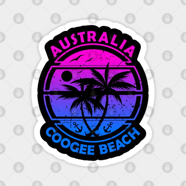 Coogee Beach Australia, Tropical Palm Trees, Ship Anchor - Summer Magnet by Jahmar Anderson