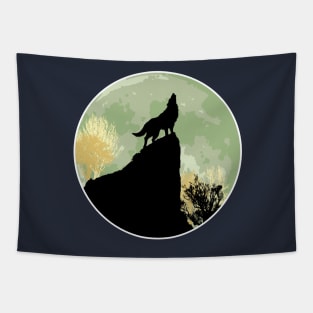 Wolf howling Tapestry