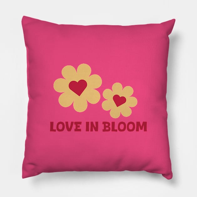 love in bloom t shirts Pillow by Artkishor