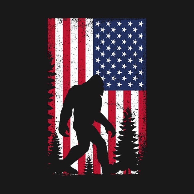 bigfoot american flag 4th of july by blacks store