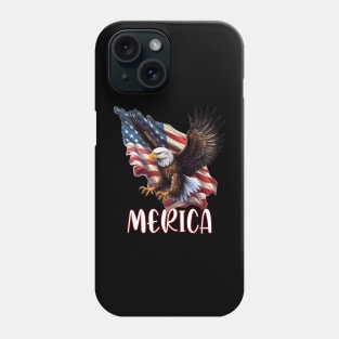 Vintage Eagle American Flag USA Flag 4th of july Merica Phone Case