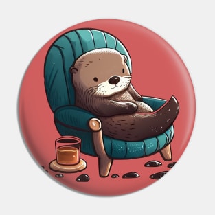 Lazing Otter Pin