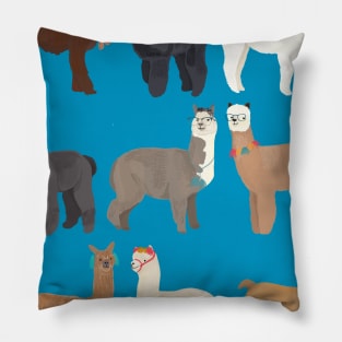 Llamas in glasses Pillow