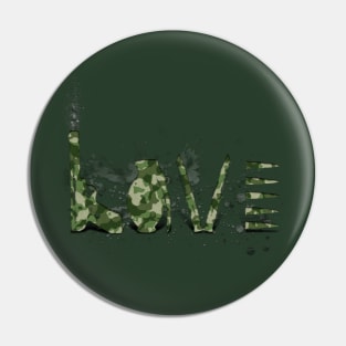 Love and War - Army Pin