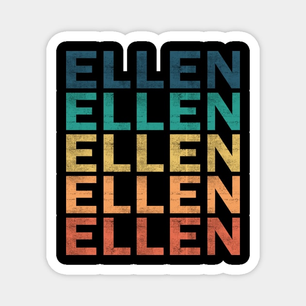 Ellen Name T Shirt - Ellen Vintage Retro Name Gift Item Tee Magnet by henrietacharthadfield