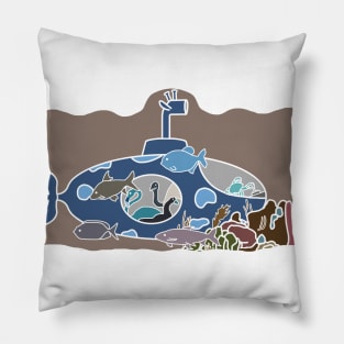 Submarine Birds Pillow