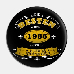 Geburtstag 35 Jahre 1986 Pin