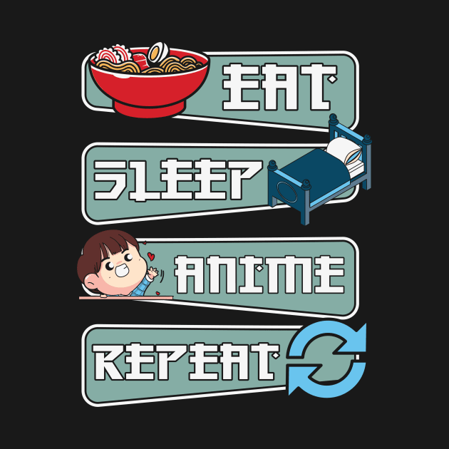 Eat sleep anime repeat by Sabahmd