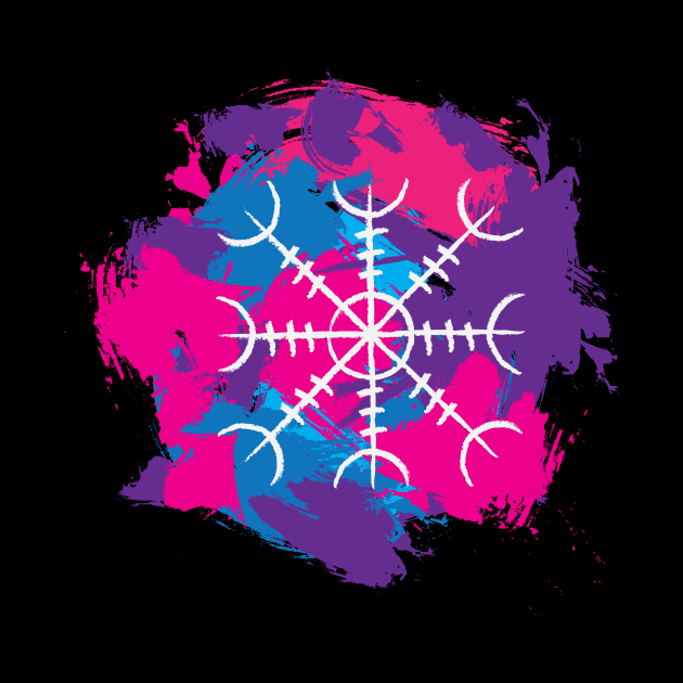 Symbol rune viking Aegishjalmur by Catcrea