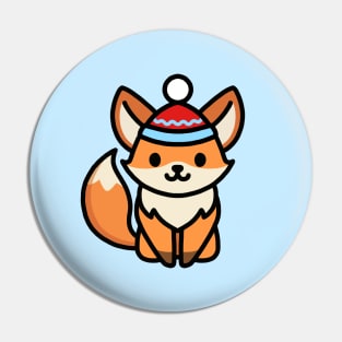 Holiday Fox Pin