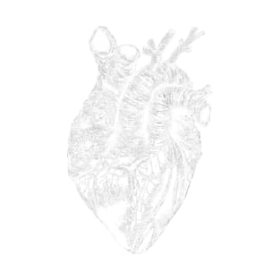 pen and ink heart drawing white transparent T-Shirt