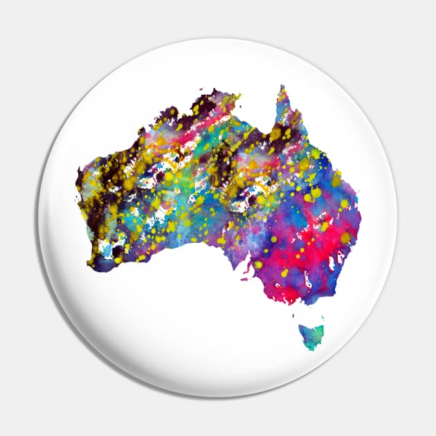 Australia map Pin by erzebeth