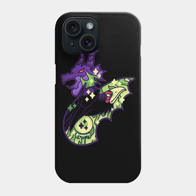 Magical Silhouettes Maleficent Phone Case by GillesBone