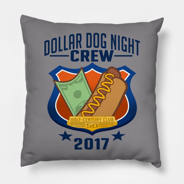 Dollar Dog Night: Half-Century Club Pillow by JaegerBombastic