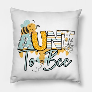 Aunt to bee-Buzzing with Love: Newborn Bee Pun Gift Pillow