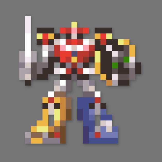 Dino Megazord low-res pixelart by JinnPixel