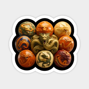 Reimagined Dragon Balls from Dragon Ball Z Magnet