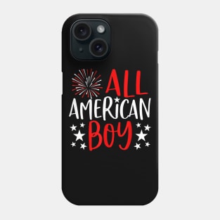 4th of July Family Matching Shirts All American Boy Phone Case