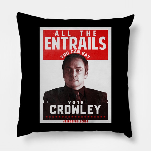 Vote Crowley Pillow by aliciahasthephonebox