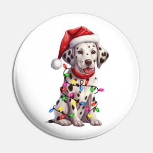 Christmas Dalmatian Pin