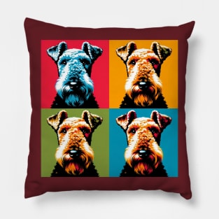 Airedale Terrier Pop Art - Dog Lovers Pillow