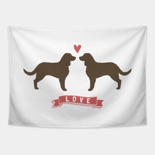 American Water Spaniels in Love Tapestry