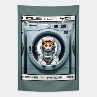 Washing Machine Catspaceship II Tapestry