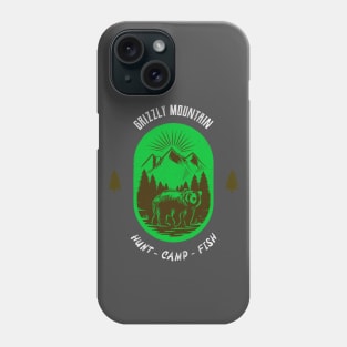 Grizzly Mountain Hunt Camp Fish - Green V2 Phone Case