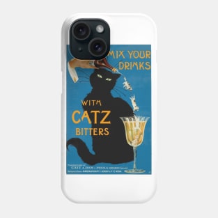 Mix Your Drinks with Catz Bitters - Vintage Advertising Poster Phone Case