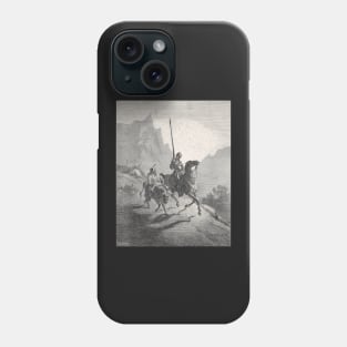 Don Quixote & Sancho Panza by Gustave Dore Phone Case