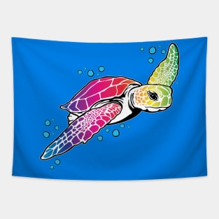 Rainbow Sea Turtle Tapestry