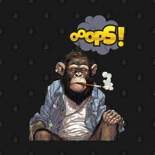 Stoned Monkey Ooops Monkey Thoughts by FrogandFog